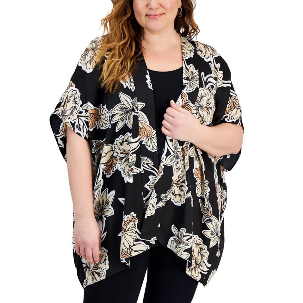 Plus Size Felicia Floral Kimono Jacket